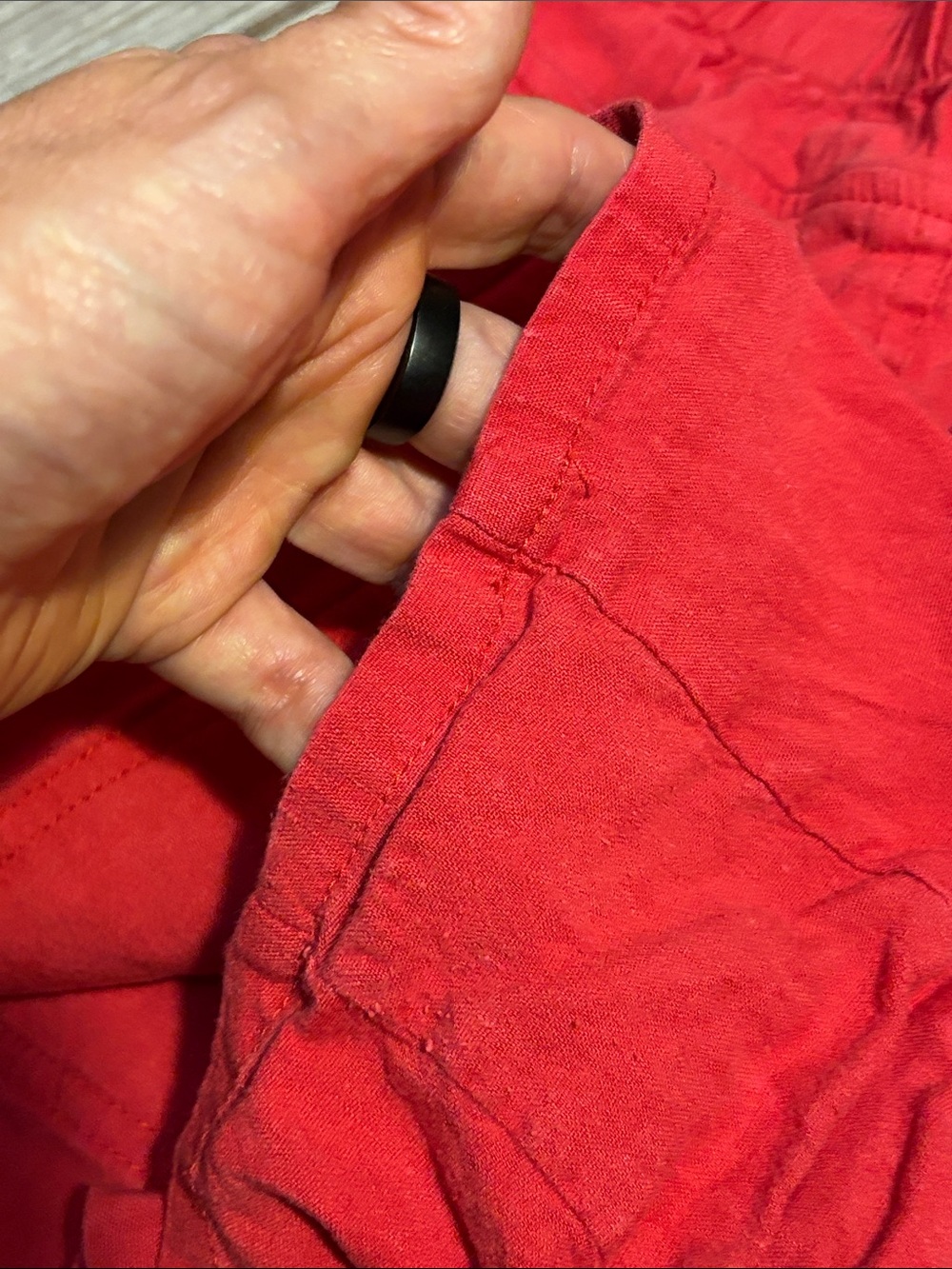 Kut from the Kloth Red Linen-Blend Drawstring Shorts - Picture 9 of 16